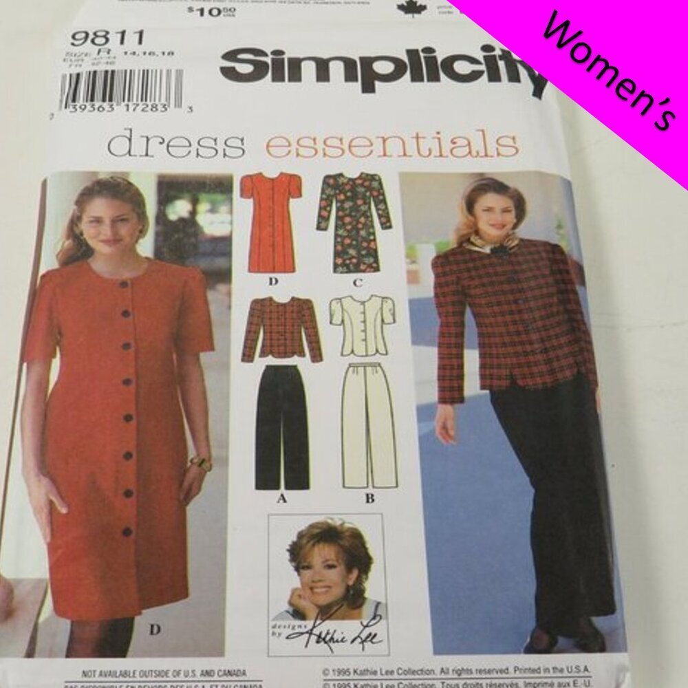 Simplicity 9811 Kathie Lee Clothing Pattern Dress, Skirt, Pants,Top UNCUT Fitted